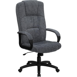 Flash Furniture Rochelle High Back Gray Fabric Executive Swivel Office Chair with Arms(Grey)