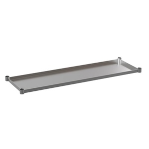 Flash Furniture Woodford Galvanized Under Shelf for Prep and Work Tables – Adjustable Lower Shelf for 24″ x 72″ Stainless Steel Tables(24″ x 60″)