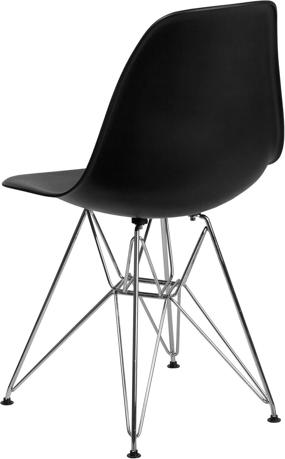 image:imageFlash Furniture Elon Series White Plastic Chair with Chrome BaseBlack