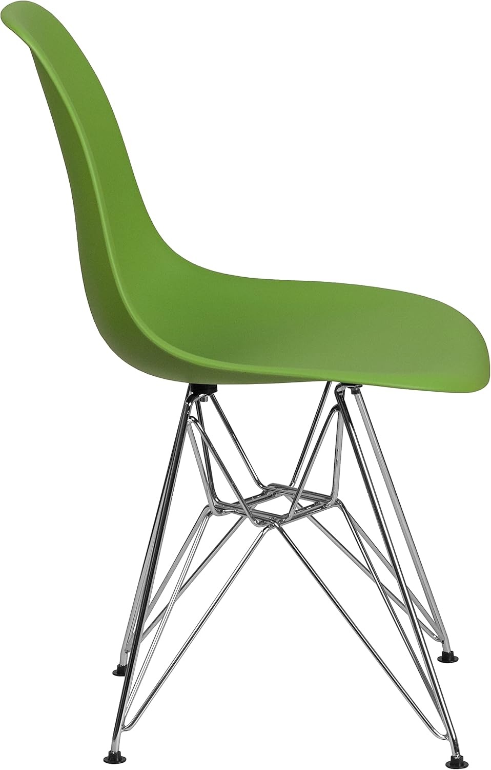 image:imageFlash Furniture Elon Series White Plastic Chair with Chrome BaseGreen