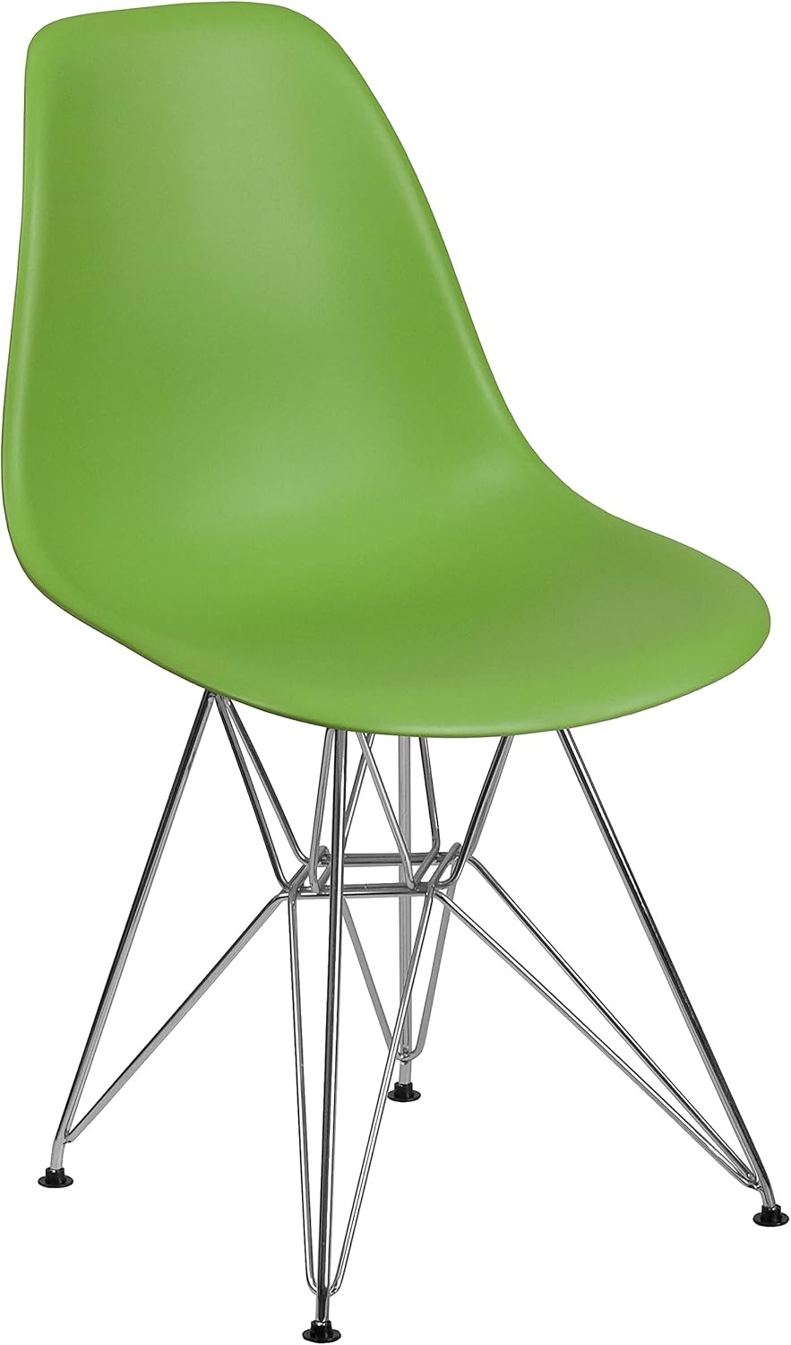 image:imageFlash Furniture Elon Series White Plastic Chair with Chrome BaseGreen