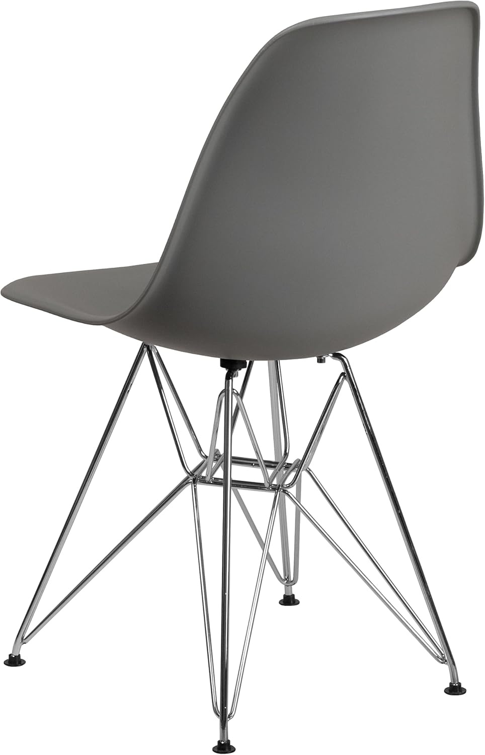 image:imageFlash Furniture Elon Series White Plastic Chair with Chrome BaseMoss Gray
