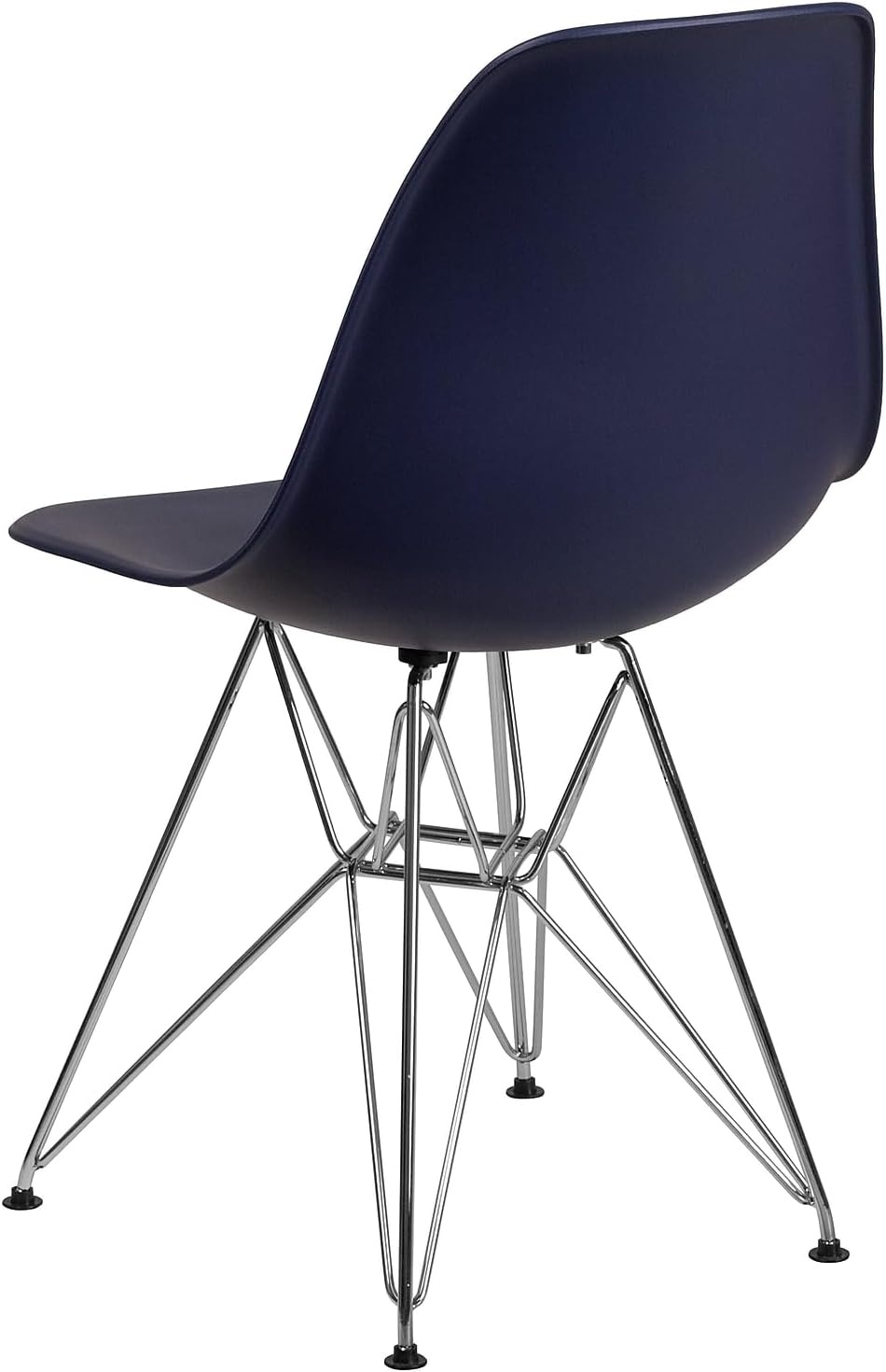 image:imageFlash Furniture Elon Series White Plastic Chair with Chrome BaseNavy