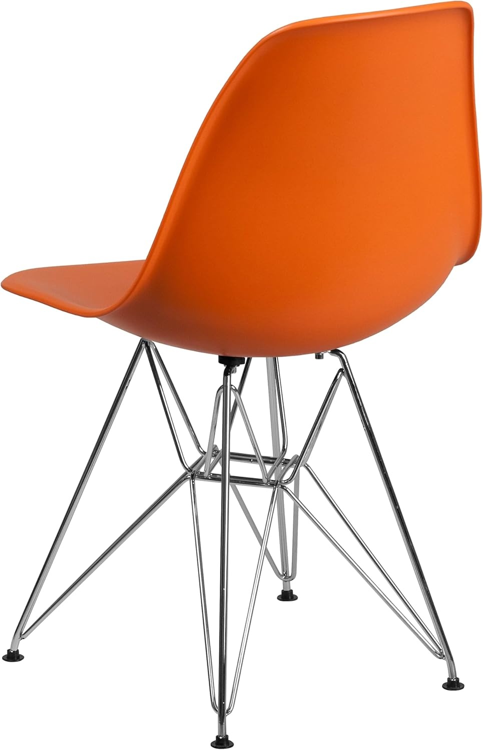 image:imageFlash Furniture Elon Series White Plastic Chair with Chrome BaseOrange