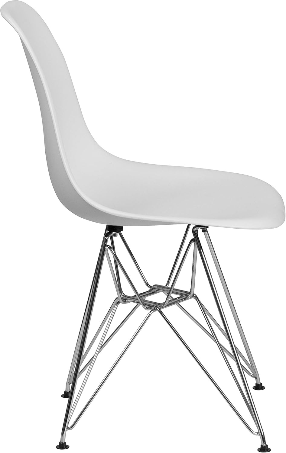image:imageFlash Furniture Elon Series White Plastic Chair with Chrome BaseWhite