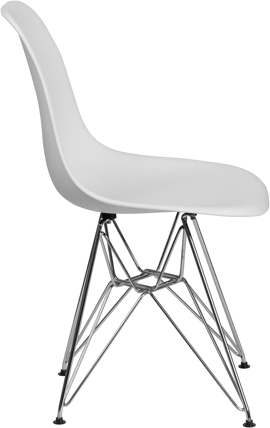 image:imageFlash Furniture Elon Series White Plastic Chair with Chrome BaseWhite