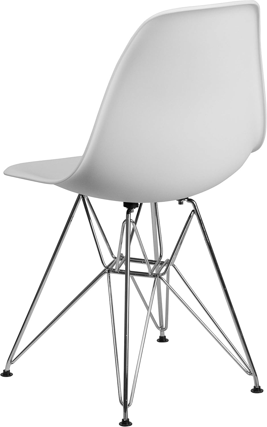 image:imageFlash Furniture Elon Series White Plastic Chair with Chrome BaseWhite