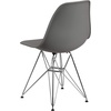 Flash Furniture Elon Series White Plastic Chair with Chrome Base(Moss Gray)
