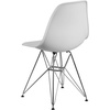 Flash Furniture Elon Series White Plastic Chair with Chrome Base(White)