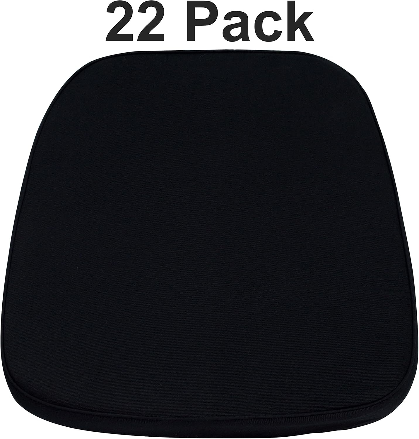 image:imageFlash Furniture Chiavari Chair Cushion with Washable Cover Hook amp Loop Fasteners For Ballroom and Kitchen Chairs Set of 22 BlackBlack