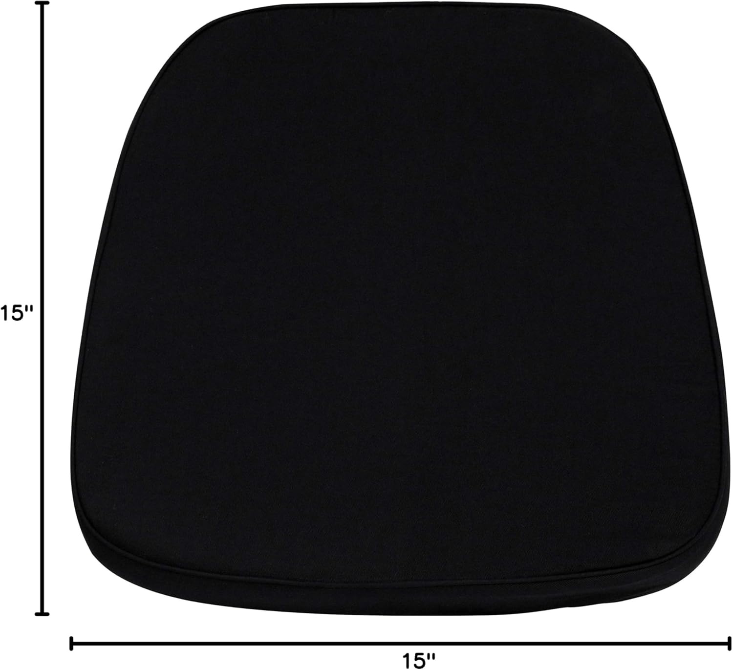 image:imageFlash Furniture Chiavari Chair Cushion with Washable Cover Hook amp Loop Fasteners For Ballroom and Kitchen Chairs Set of 22 BlackBlack