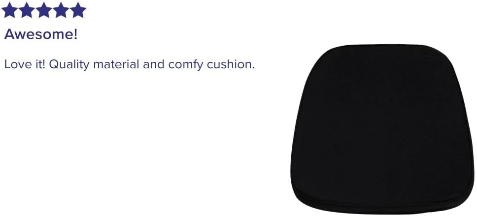 image:imageFlash Furniture Chiavari Chair Cushion with Washable Cover Hook amp Loop Fasteners For Ballroom and Kitchen Chairs Set of 22 BlackBlack