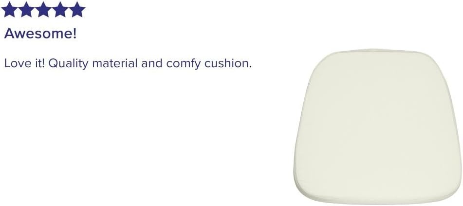 image:imageFlash Furniture Chiavari Chair Cushion with Washable Cover Hook amp Loop Fasteners For Ballroom and Kitchen Chairs Set of 22 BlackIvory