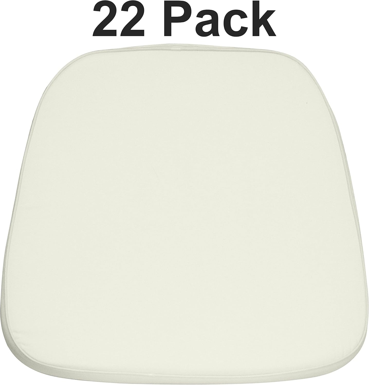 image:imageFlash Furniture Chiavari Chair Cushion with Washable Cover Hook amp Loop Fasteners For Ballroom and Kitchen Chairs Set of 22 BlackIvory
