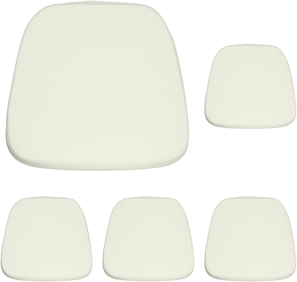 image:imageFlash Furniture Chiavari Chair Cushion with Washable Cover Hook amp Loop Fasteners For Ballroom and Kitchen Chairs Set of 22 BlackIvory