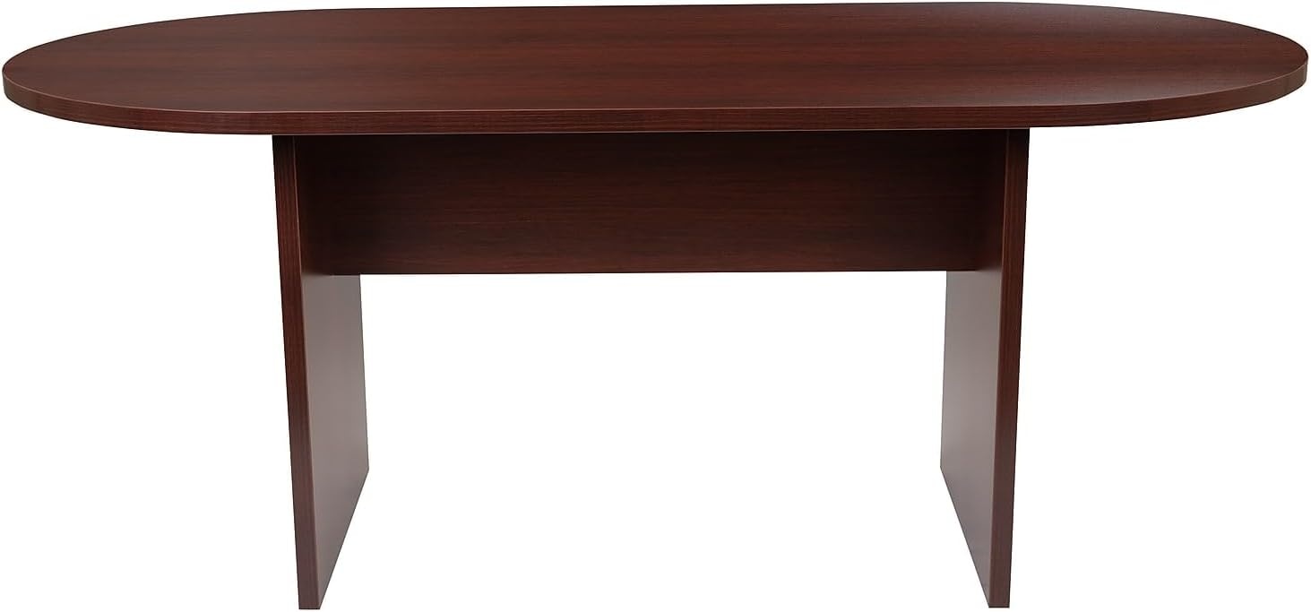 image:imageFlash Furniture Jones 6 Foot 72 inch Oval Conference Table in CherryMahogany