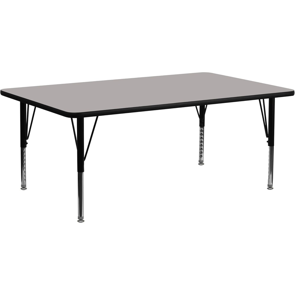 image:imageFlash Furniture Wren 30W x 72L Rectangular Grey HP Laminate Activity Table Height Adjustable Short LegsGrey