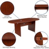 Flash Furniture Jones 6 Foot (72 inch) Oval Conference Table in Cherry(Cherry)