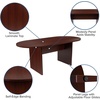 Flash Furniture Jones 6 Foot (72 inch) Oval Conference Table in Cherry(Mahogany)