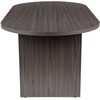 Flash Furniture Jones 6 Foot (72 inch) Oval Conference Table in Cherry(Rustic Gray)