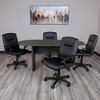 Flash Furniture Jones 6 Foot (72 inch) Oval Conference Table in Cherry(Rustic Gray)