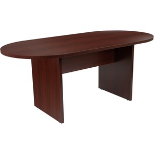 Flash Furniture Jones 6 Foot (72 inch) Oval Conference Table in Cherry(Mahogany)
