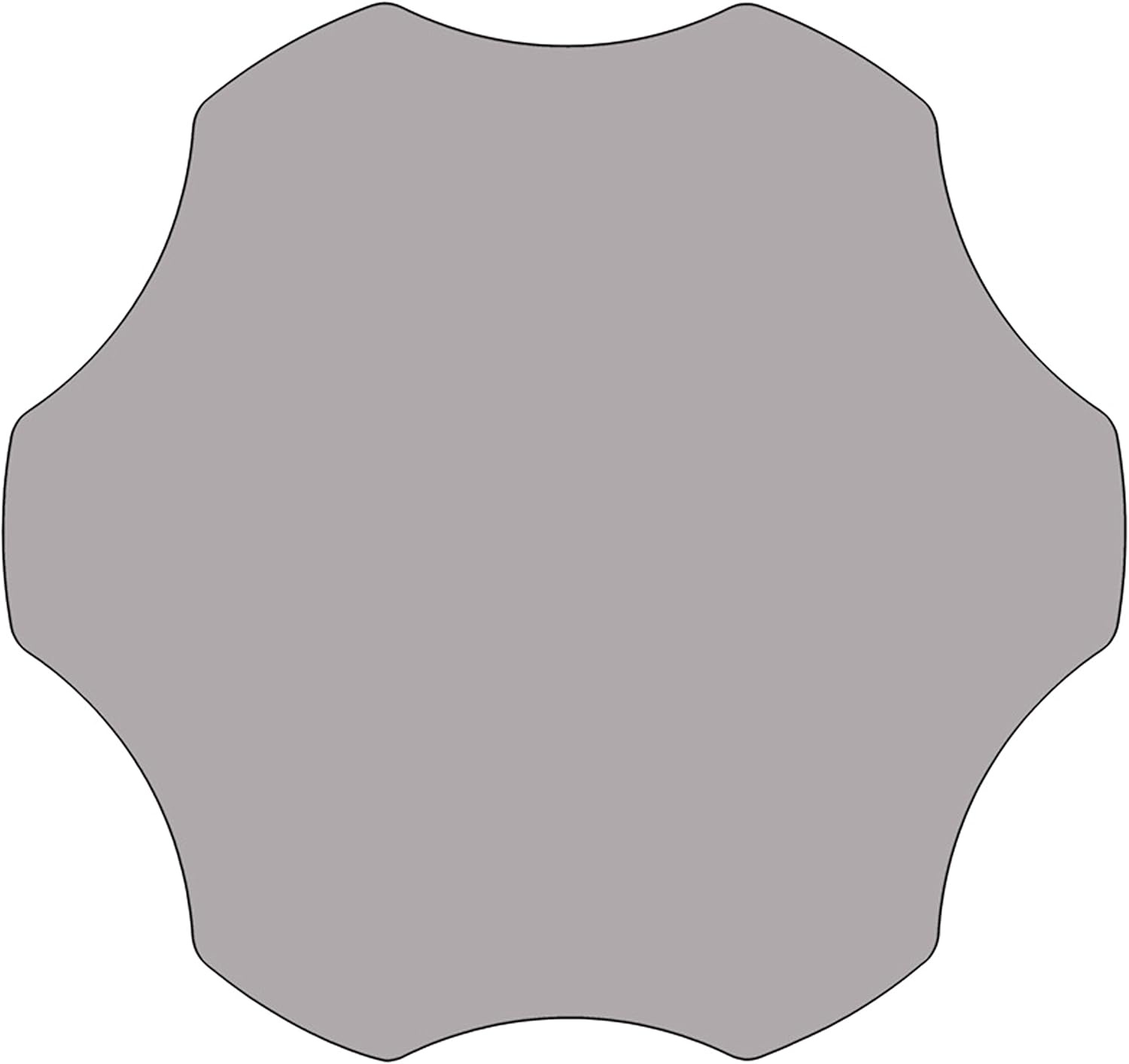 image:imageFlash Furniture Wren Mobile 60 Flower Grey Thermal Laminate Activity Table Height Adjustable Short LegsGrey