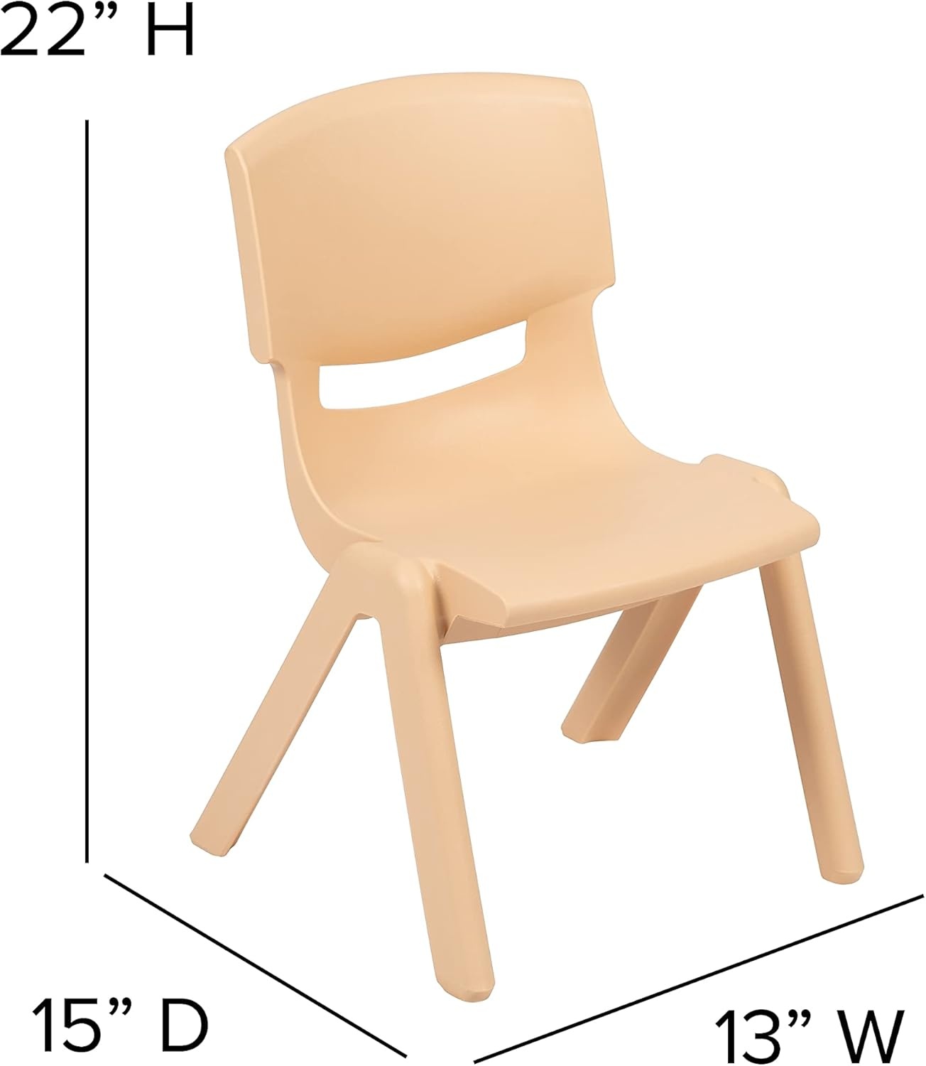 image:imageFlash Furniture Whitney 2 Pack Blue Plastic Stackable School Chair with 12 Seat HeightNatural