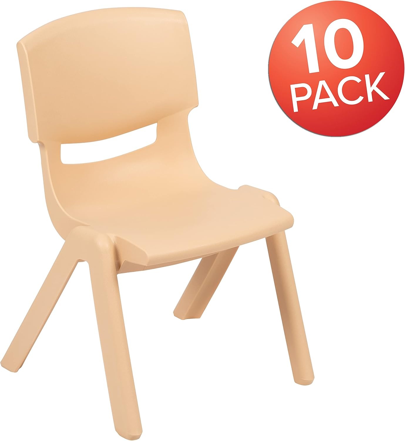 image:imageFlash Furniture Whitney 2 Pack Blue Plastic Stackable School Chair with 12 Seat HeightNatural
