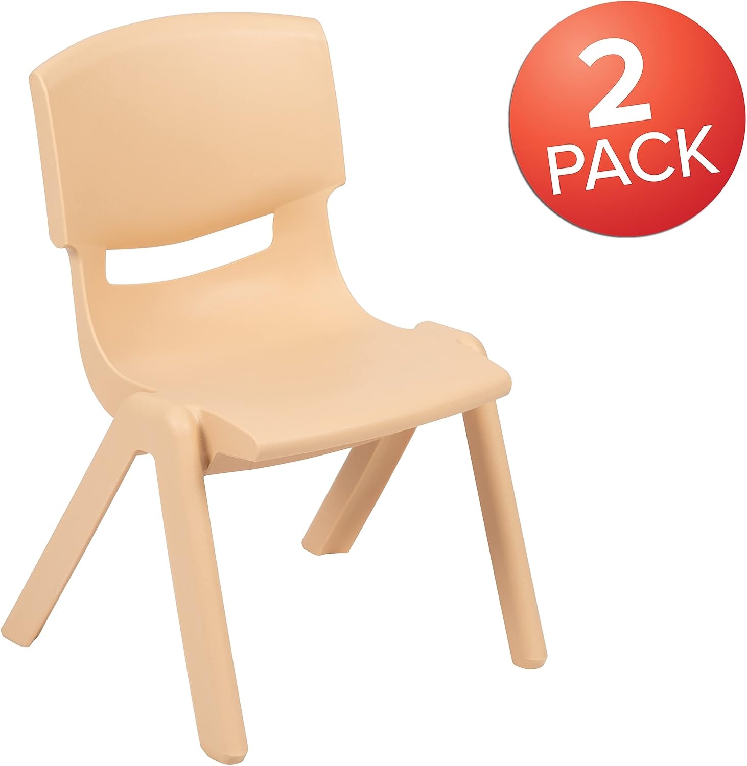 image:imageFlash Furniture Whitney 2 Pack Blue Plastic Stackable School Chair with 12 Seat HeightNatural