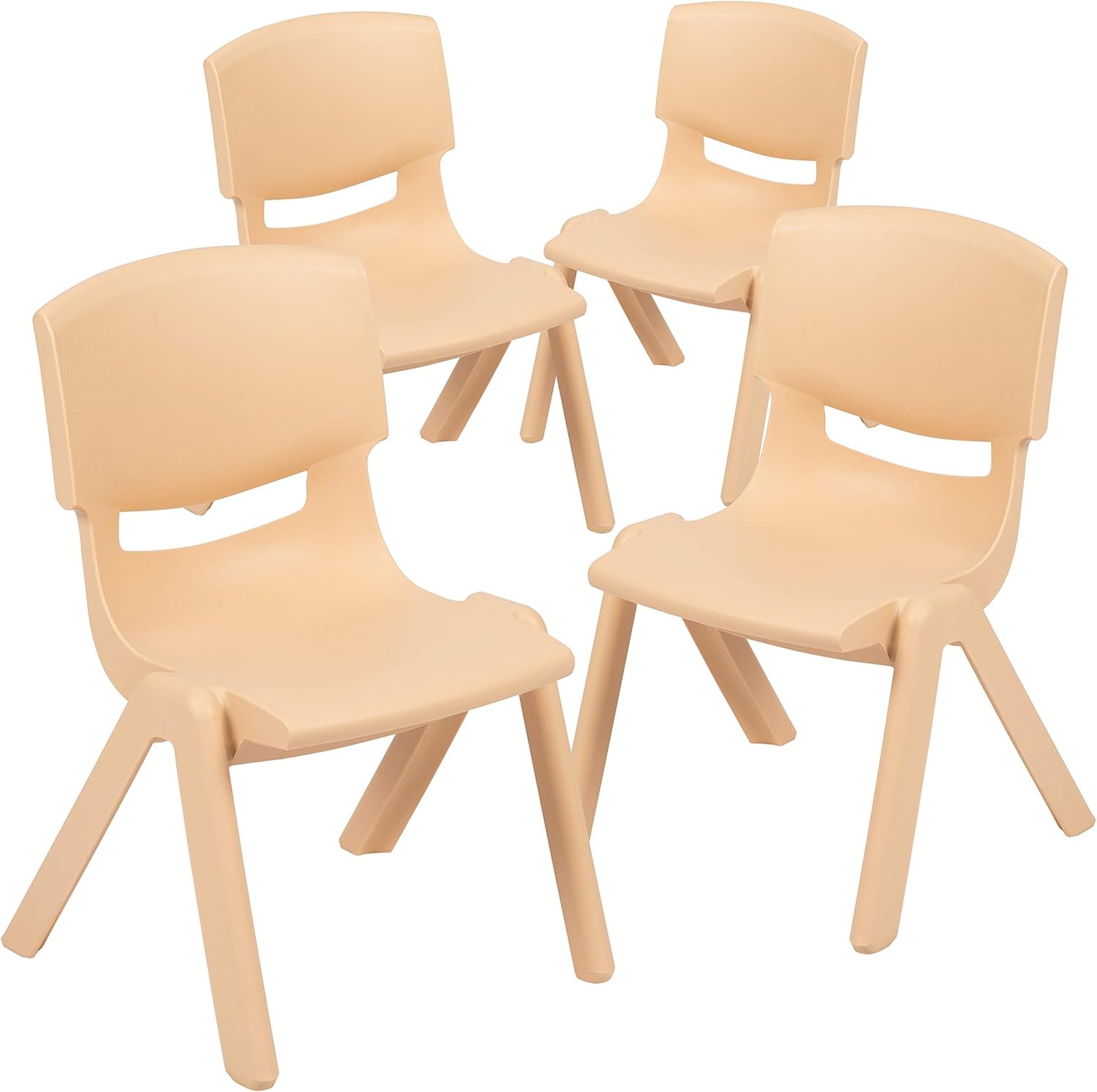 image:imageFlash Furniture Whitney 2 Pack Blue Plastic Stackable School Chair with 12 Seat HeightNatural