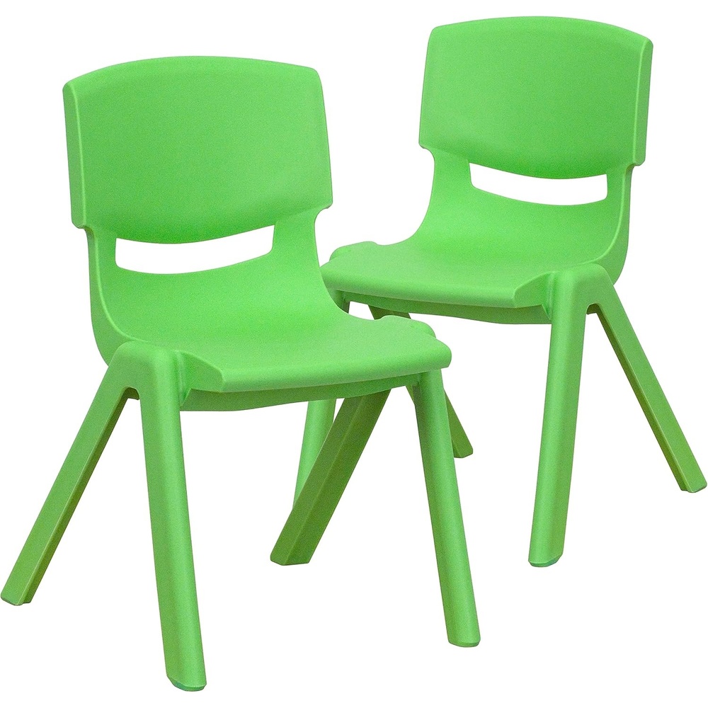 image:imageFlash Furniture Whitney 2 Pack Blue Plastic Stackable School Chair with 12 Seat HeightGreen