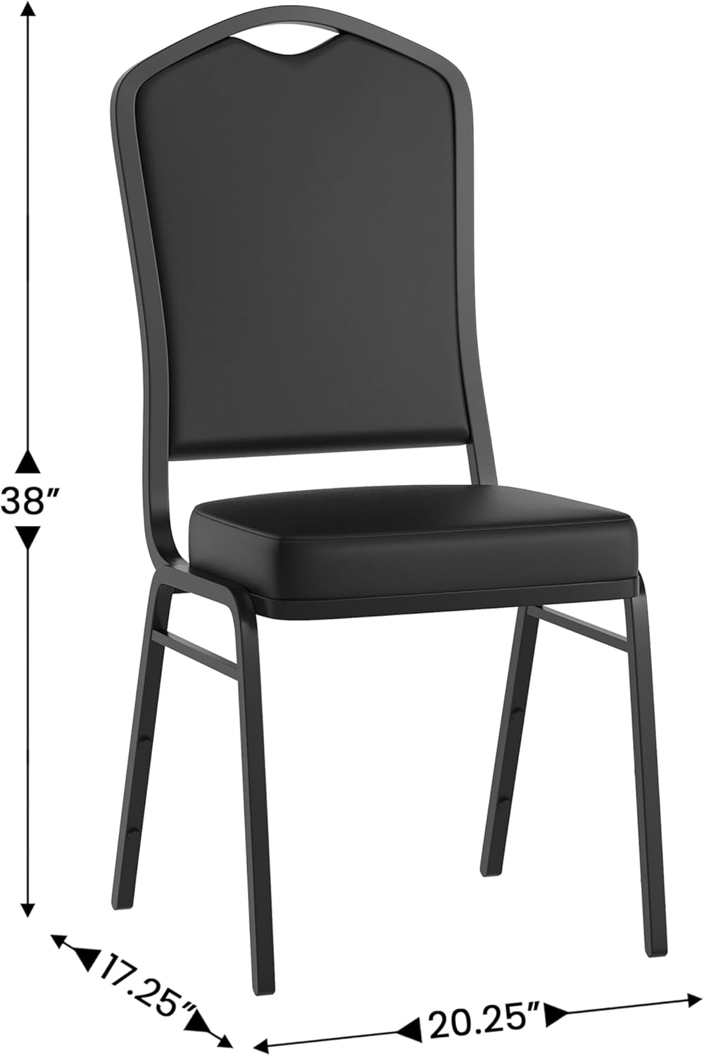 image:imageFlash Furniture HERCULES Series Crown Back Stacking Banquet Chair in Gray Fabric Silver Vein FrameBlack VinylBlack Frame