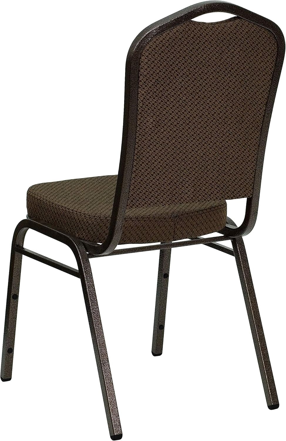 image:imageFlash Furniture HERCULES Series Crown Back Stacking Banquet Chair in Gray Fabric Silver Vein FrameBrown Patterned FabricCopper Vein Frame