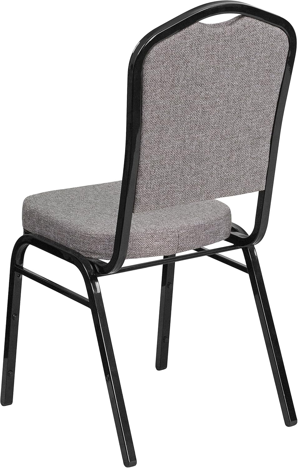 image:imageFlash Furniture HERCULES Series Crown Back Stacking Banquet Chair in Gray Fabric Silver Vein FrameGray FabricBlack Frame