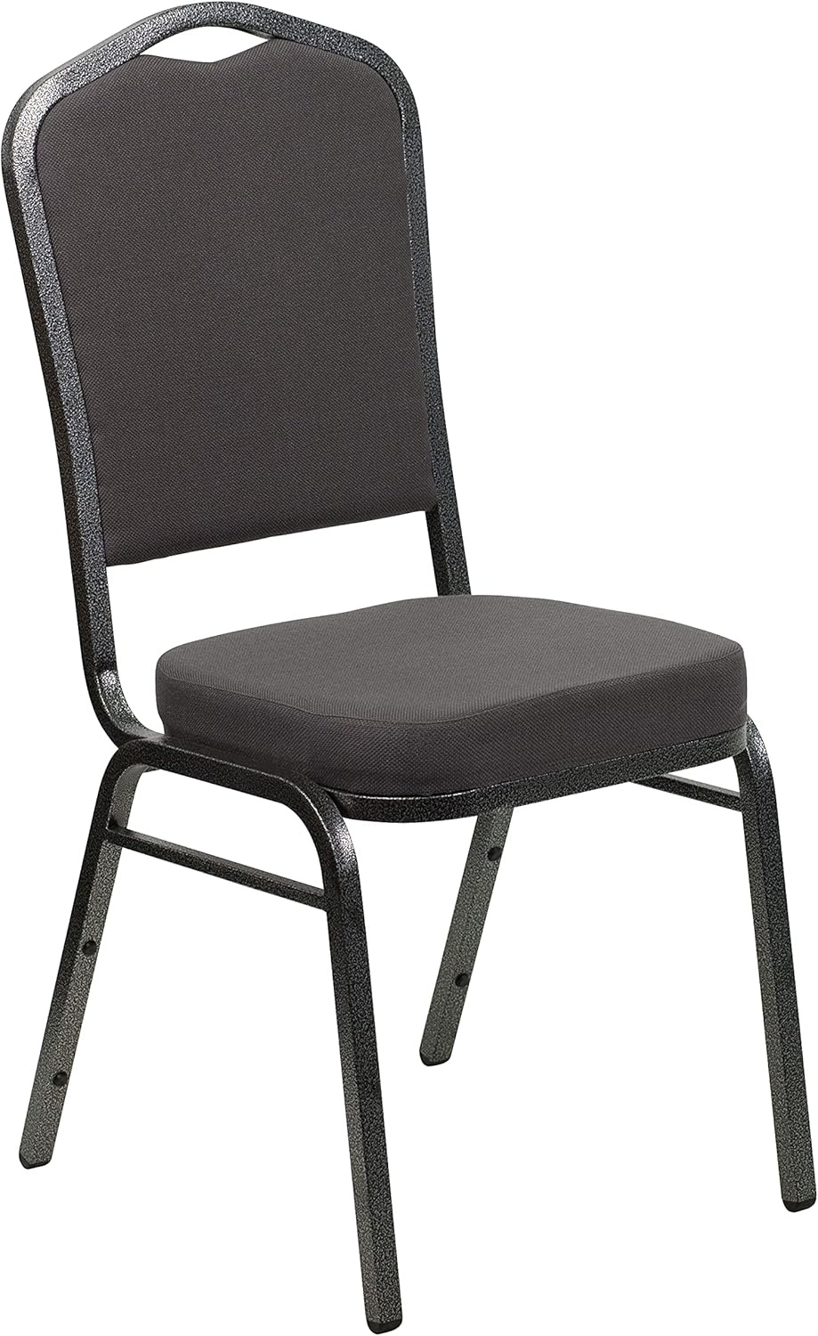 image:imageFlash Furniture HERCULES Series Crown Back Stacking Banquet Chair in Gray Fabric Silver Vein FrameGray FabricSilver Vein Frame