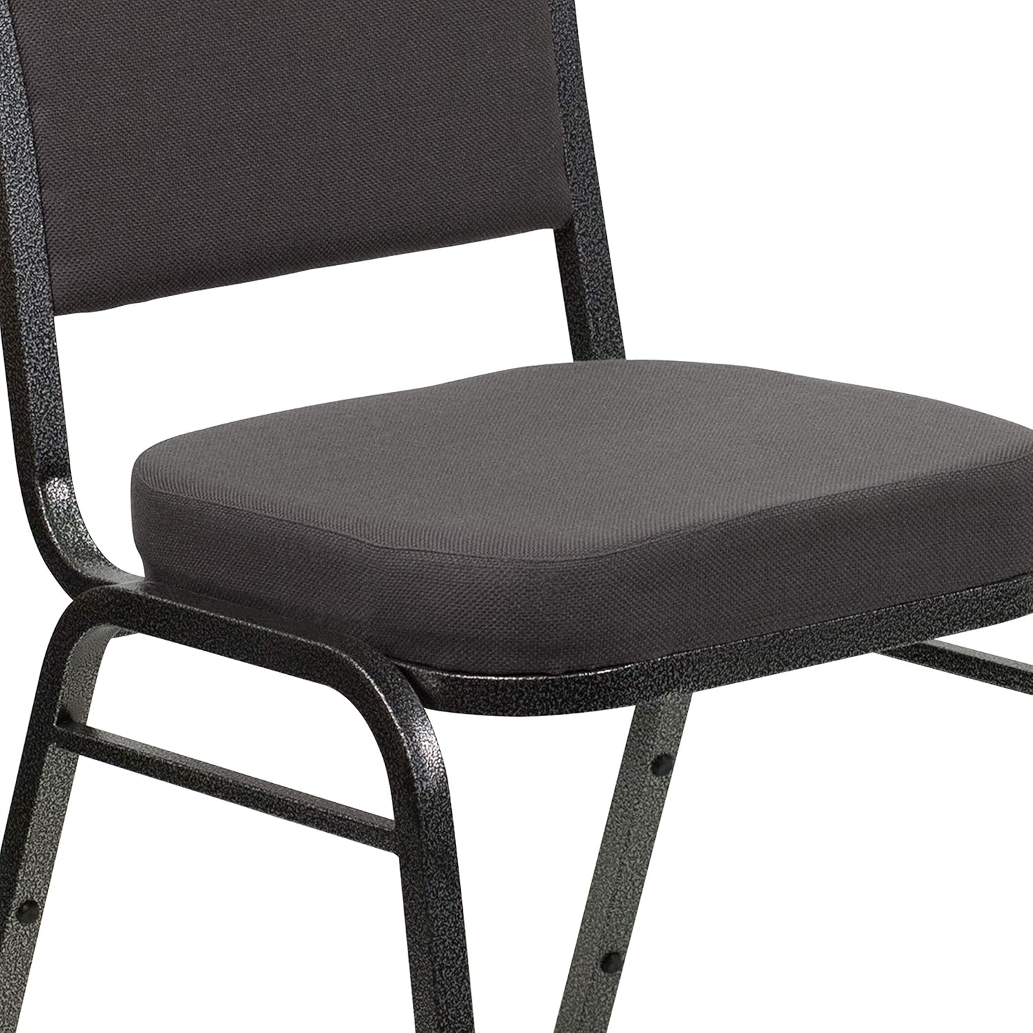 image:imageFlash Furniture HERCULES Series Crown Back Stacking Banquet Chair in Gray Fabric Silver Vein FrameGray FabricSilver Vein Frame