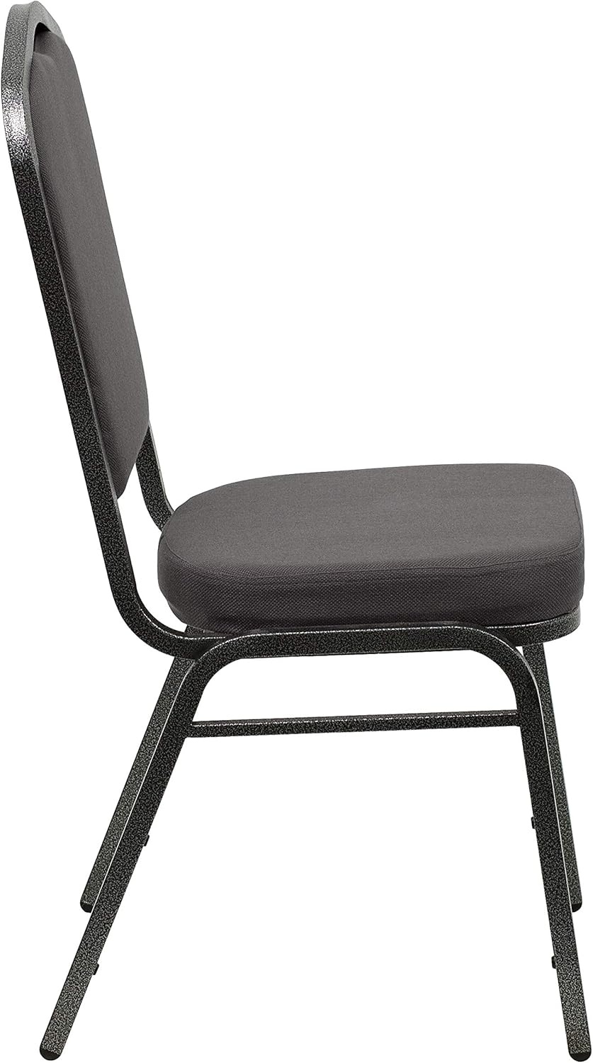 image:imageFlash Furniture HERCULES Series Crown Back Stacking Banquet Chair in Gray Fabric Silver Vein FrameGray FabricSilver Vein Frame