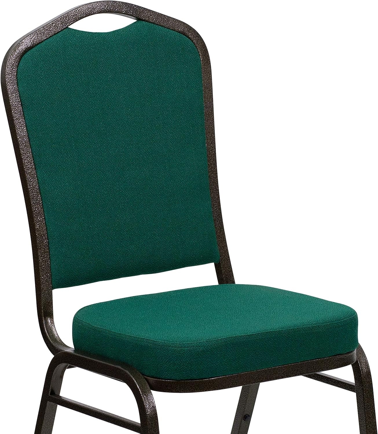 image:imageFlash Furniture HERCULES Series Crown Back Stacking Banquet Chair in Gray Fabric Silver Vein FrameGreen FabricGold Vein Frame
