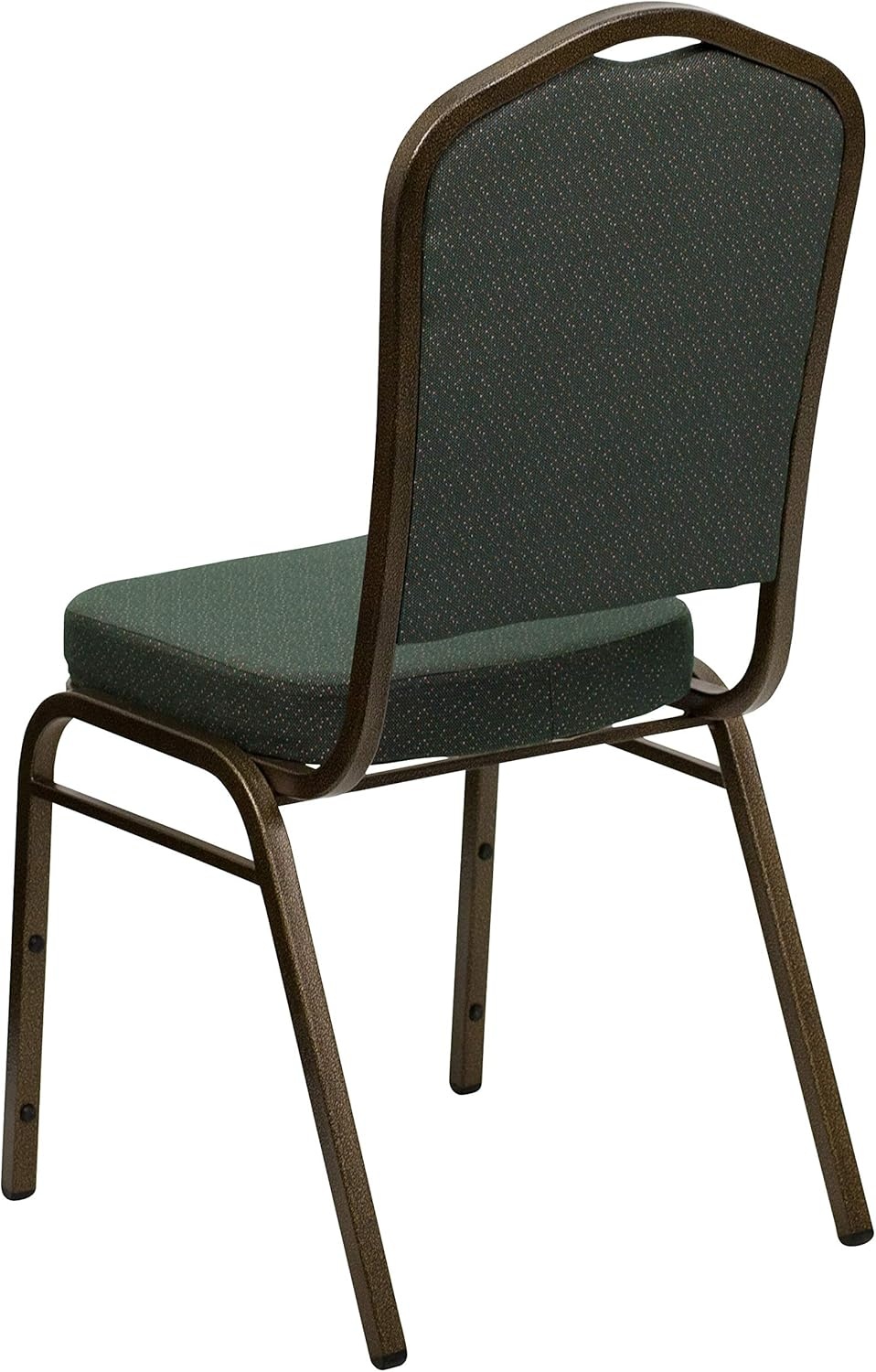 image:imageFlash Furniture HERCULES Series Crown Back Stacking Banquet Chair in Gray Fabric Silver Vein FrameGreen Patterned FabricGold Vein Frame