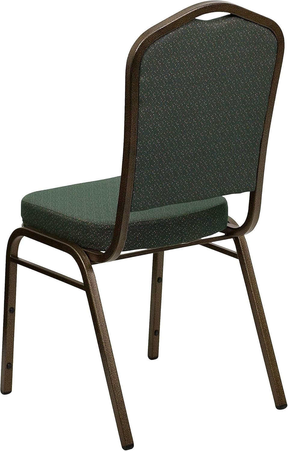 image:imageFlash Furniture HERCULES Series Crown Back Stacking Banquet Chair in Gray Fabric Silver Vein FrameGreen Patterned FabricGold Vein Frame