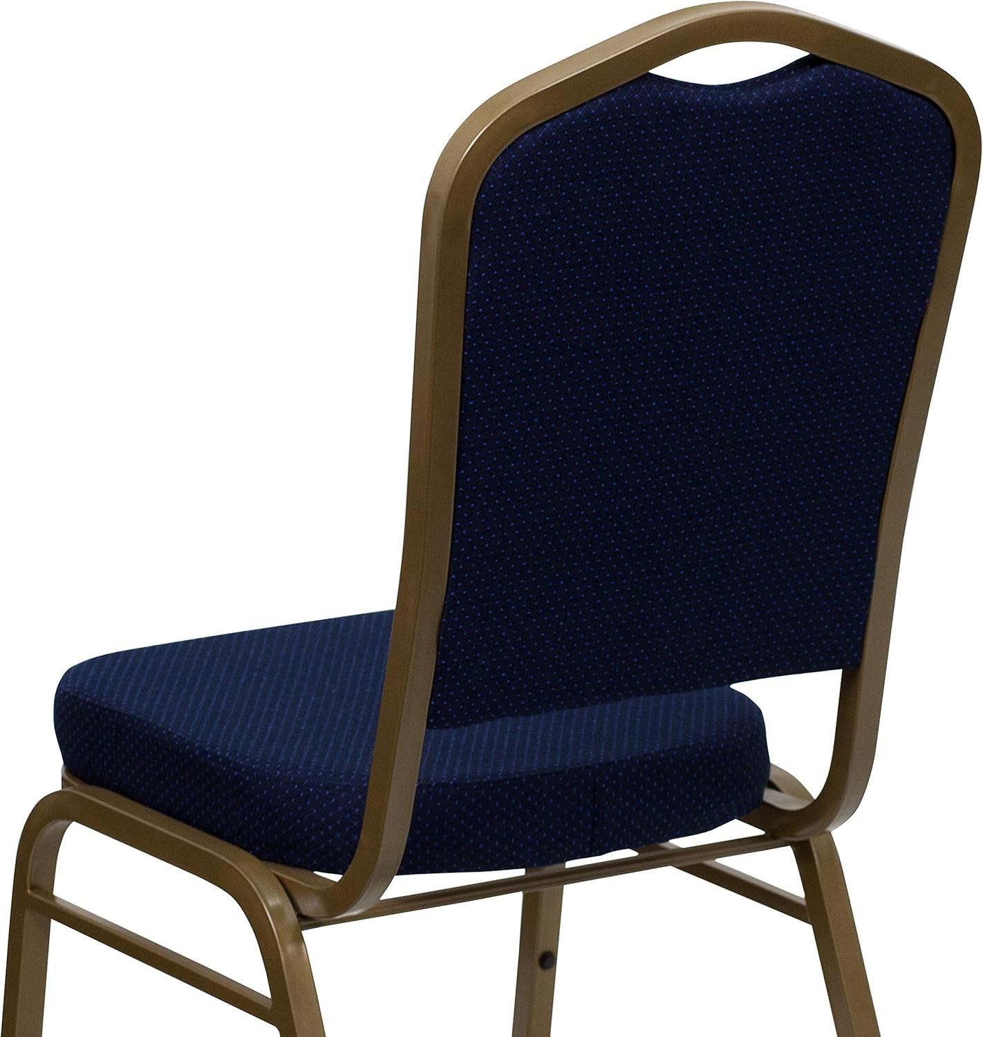 image:imageFlash Furniture HERCULES Series Crown Back Stacking Banquet Chair in Gray Fabric Silver Vein FrameNavy Blue Patterned FabricGold Frame