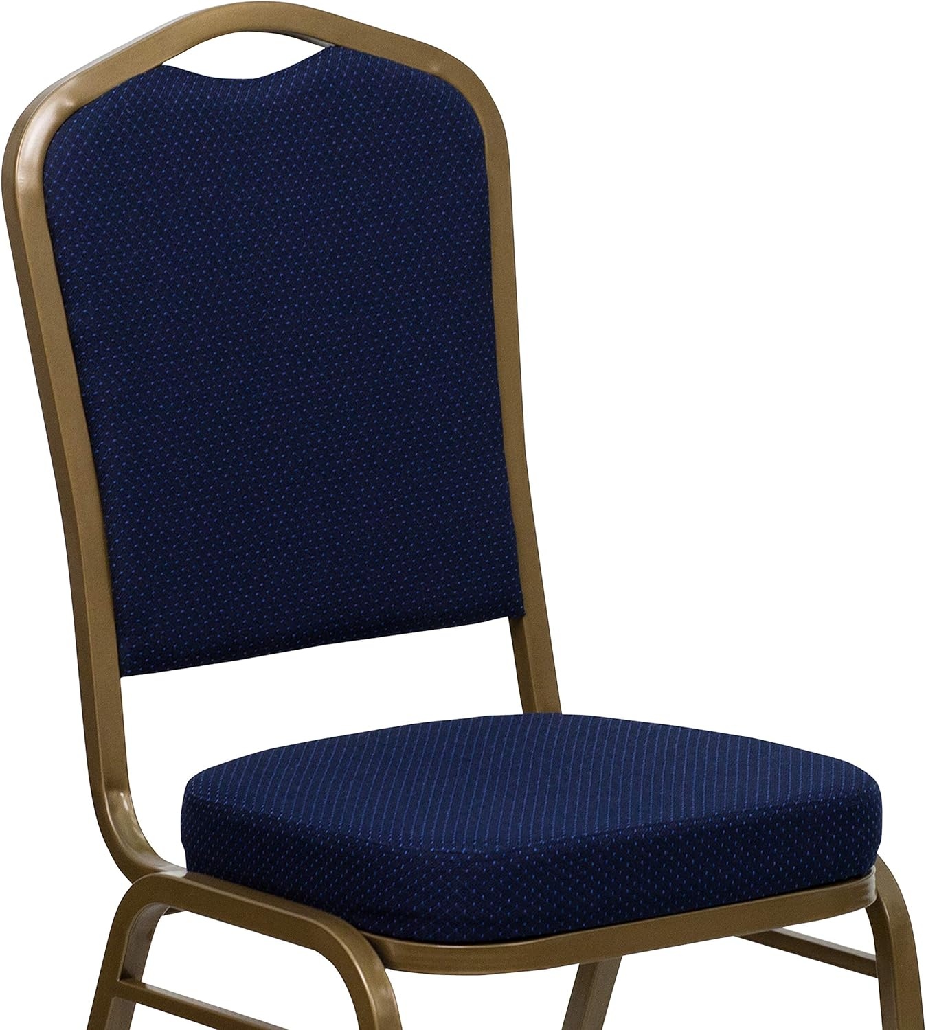 image:imageFlash Furniture HERCULES Series Crown Back Stacking Banquet Chair in Gray Fabric Silver Vein FrameNavy Blue Patterned FabricGold Frame