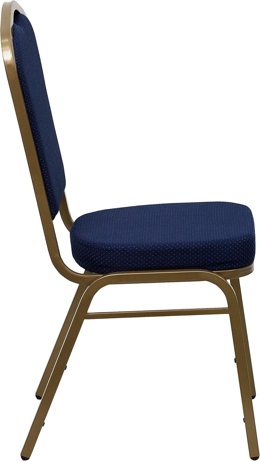 image:imageFlash Furniture HERCULES Series Crown Back Stacking Banquet Chair in Gray Fabric Silver Vein FrameNavy Blue Patterned FabricGold Frame