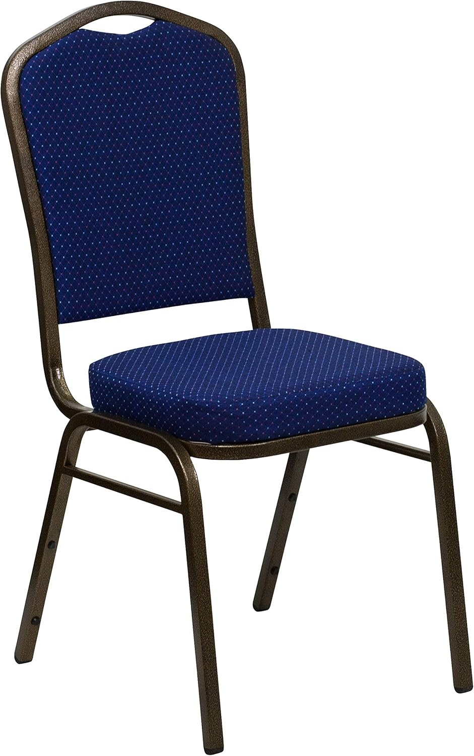 image:imageFlash Furniture HERCULES Series Crown Back Stacking Banquet Chair in Gray Fabric Silver Vein FrameNavy Blue Patterned FabricGold Vein Frame