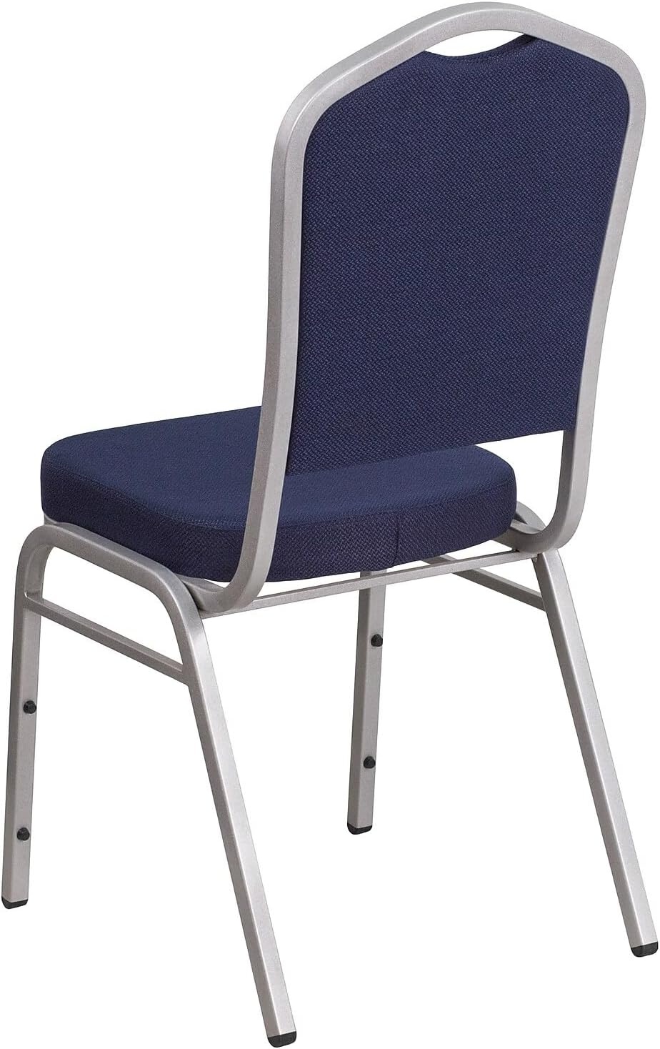 image:imageFlash Furniture HERCULES Series Crown Back Stacking Banquet Chair in Gray Fabric Silver Vein FrameNavy FabricSilver Frame
