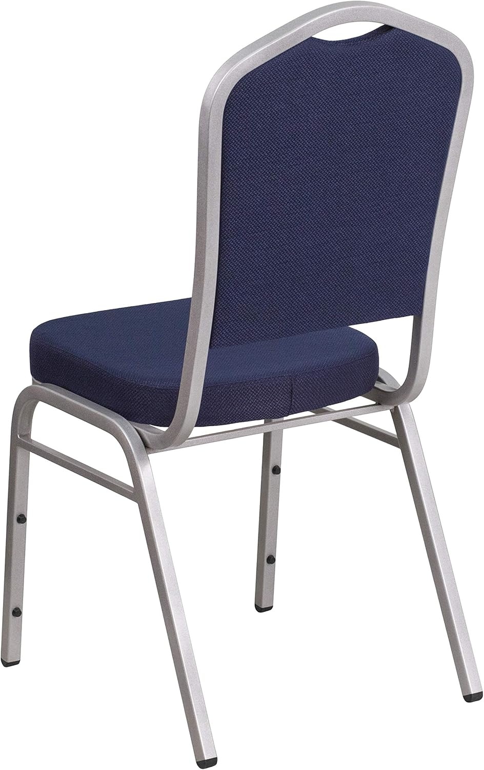 image:imageFlash Furniture HERCULES Series Crown Back Stacking Banquet Chair in Gray Fabric Silver Vein FrameNavy FabricSilver Frame
