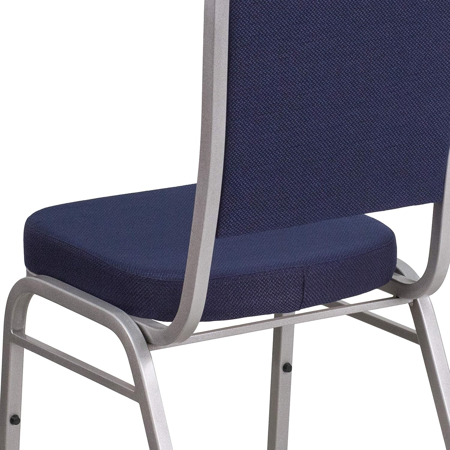 image:imageFlash Furniture HERCULES Series Crown Back Stacking Banquet Chair in Gray Fabric Silver Vein FrameNavy FabricSilver Frame