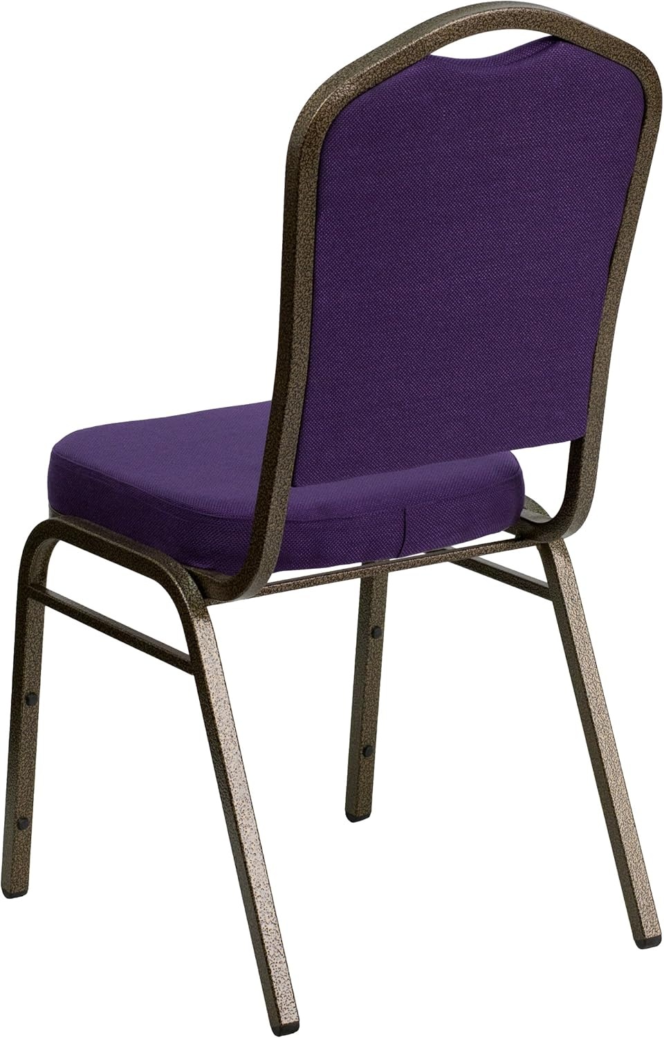 image:imageFlash Furniture HERCULES Series Crown Back Stacking Banquet Chair in Gray Fabric Silver Vein FramePurple FabricGold Vein Frame