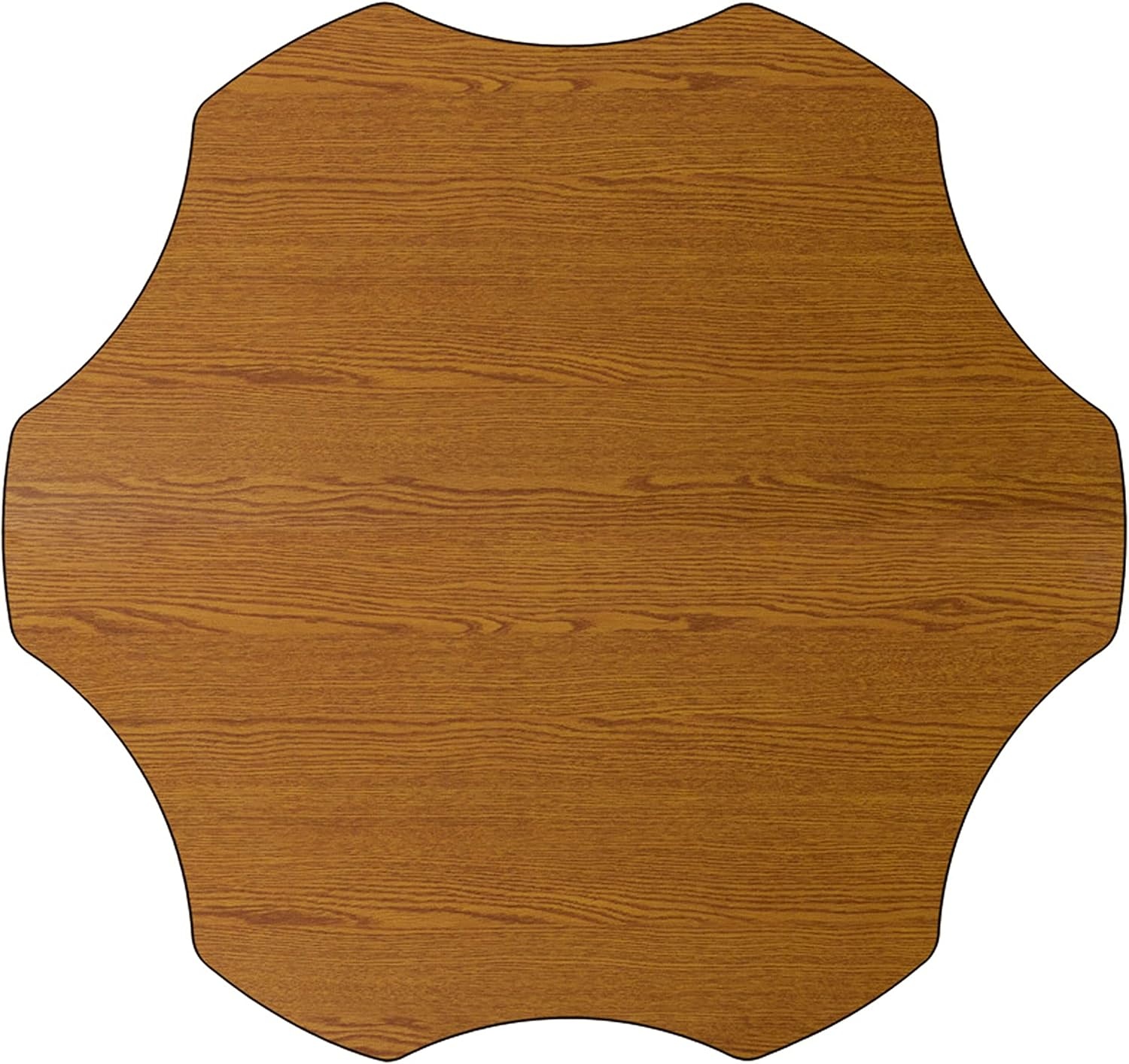 image:imageFlash Furniture Mobile 60 Flower Oak Thermal Laminate Activity Table Standard Height Adjustable Legs